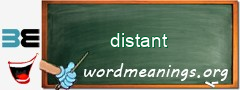 WordMeaning blackboard for distant